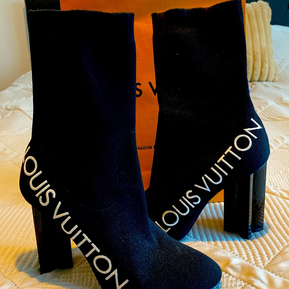 Louis Vuitton sock ankle boots